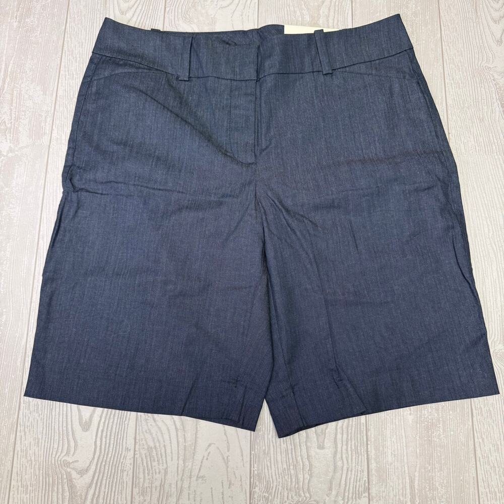 Ann Taylor Curvy Bermuda Blue Jean Shorts Size 8 NWT